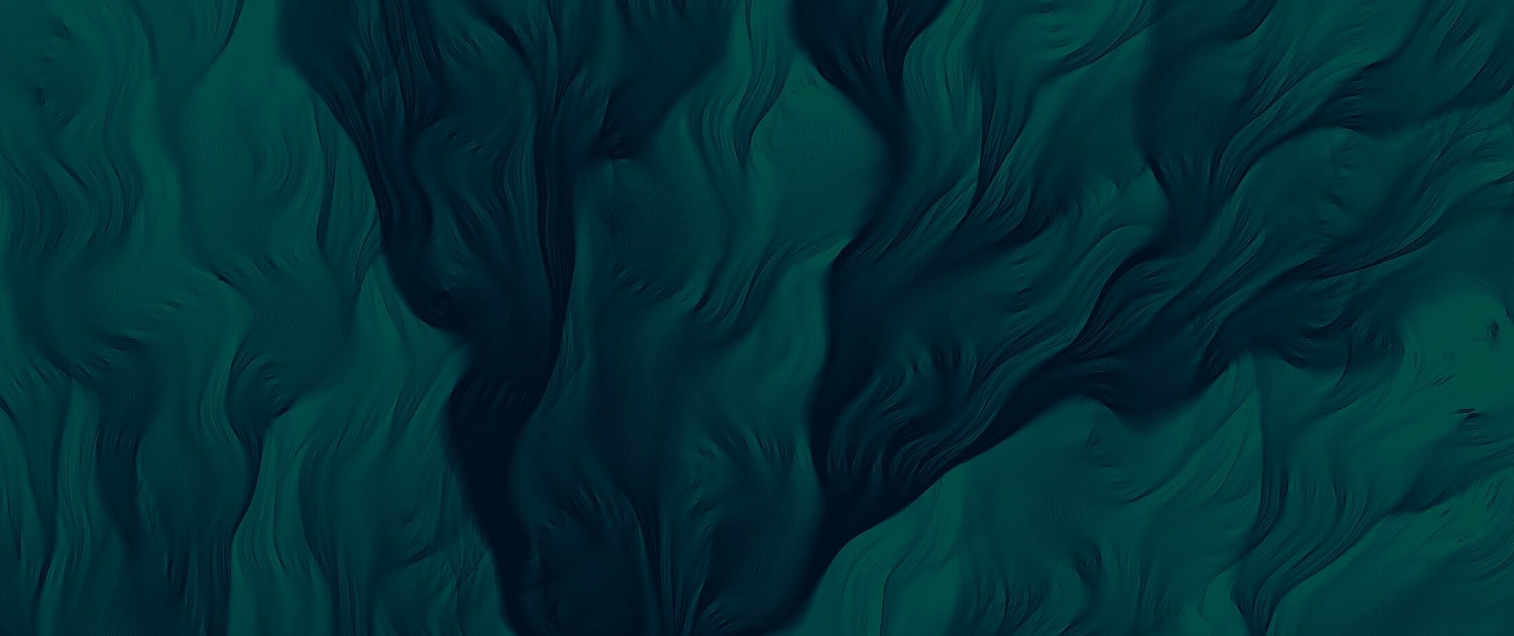Abstract waves in deep green tones.